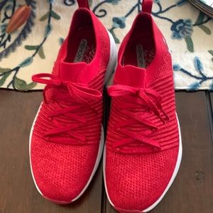 Red Sketcher sneakers.  Size 9 air cooled memory foam.